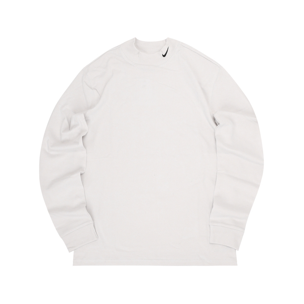 NIKE NSW MOCK NECK SHIRT 白色  刺繡小勾 微高領  DX5869-030