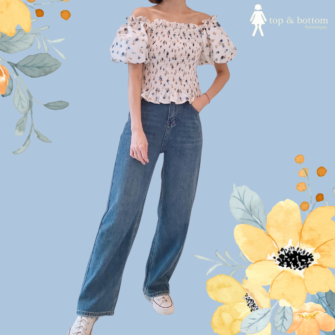 PUFF SLEEVE FLORAL BLOUSE