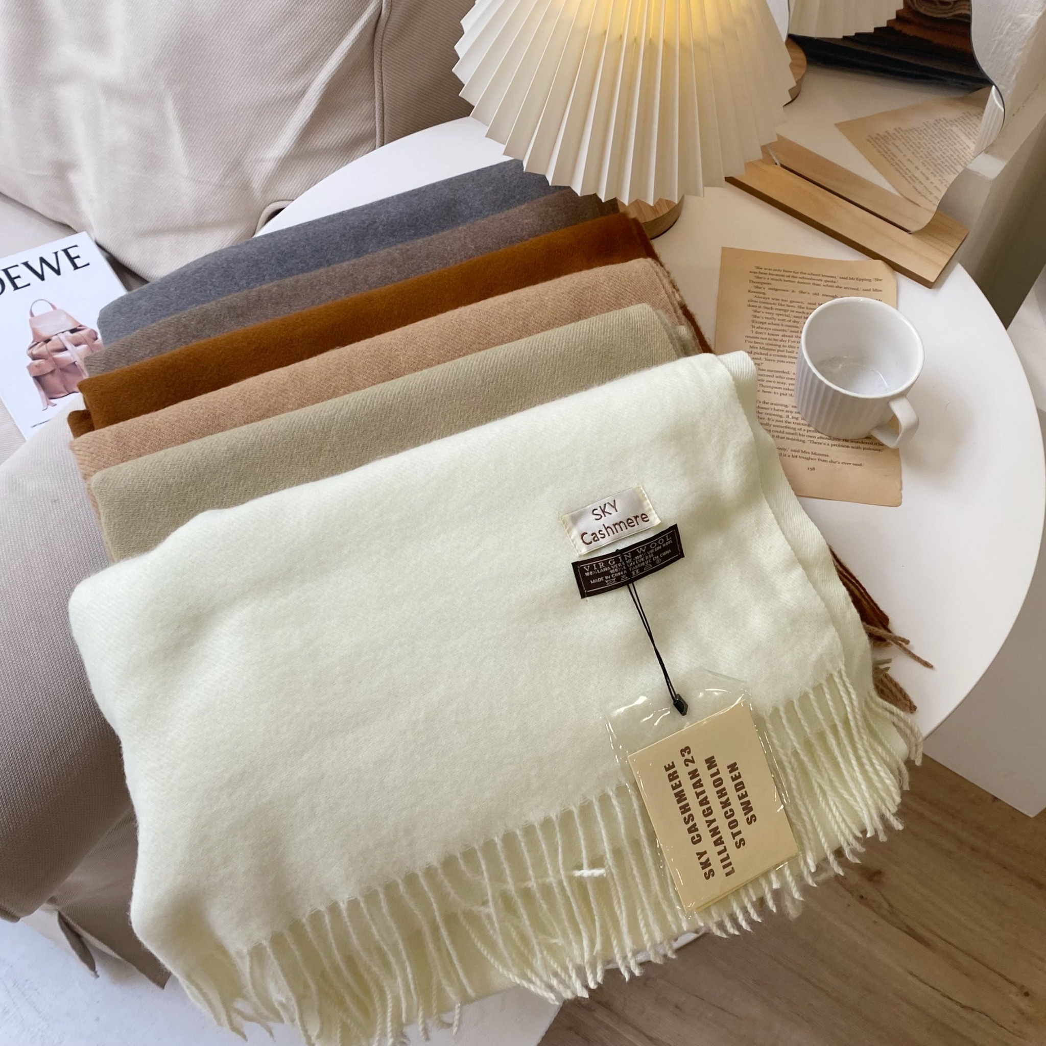 Sky親膚羊絨圍巾/16色/二代新標新色上架
