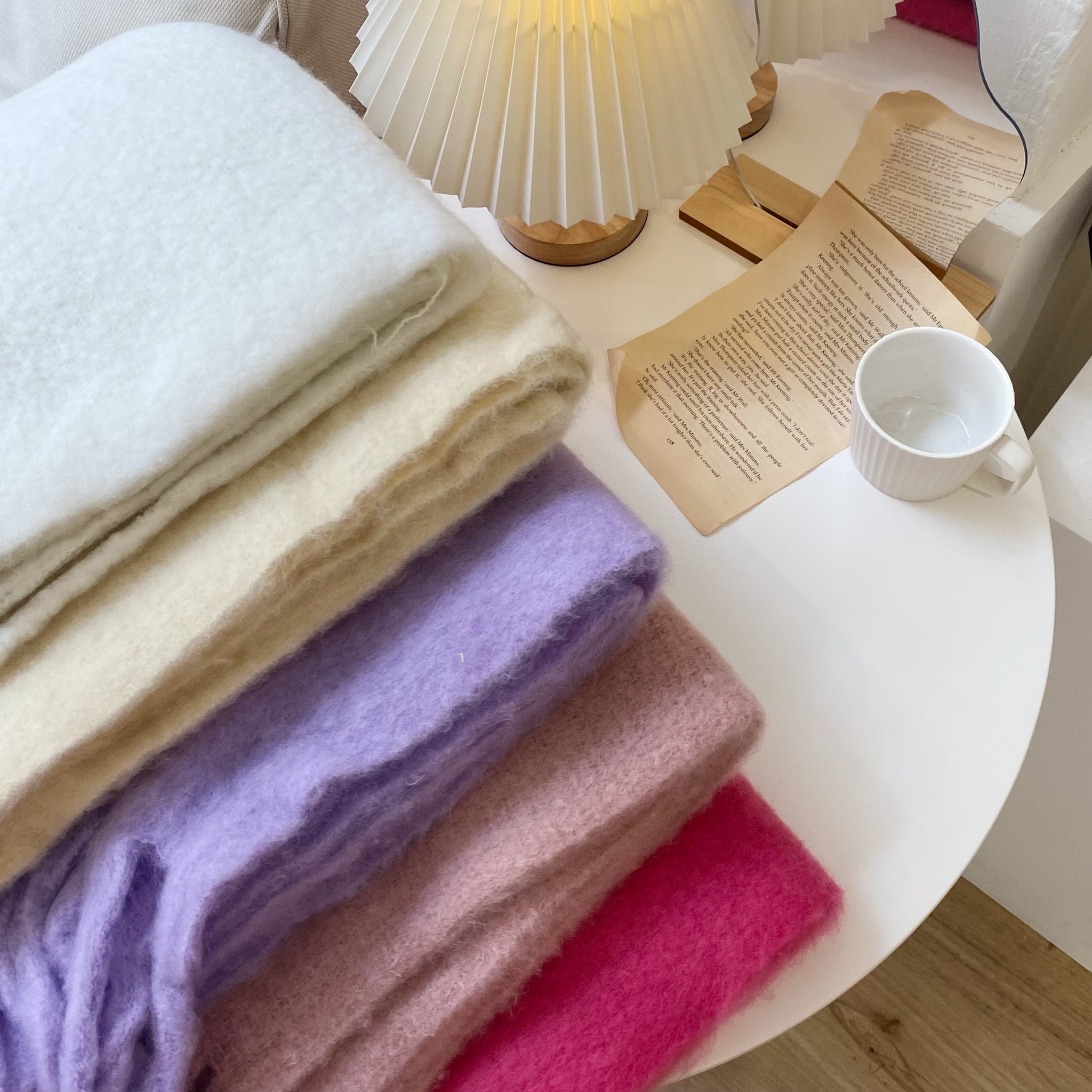 純色親柔海毛圍巾/九色