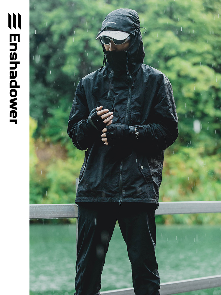 ENshadower隱蔽者 雙拉鍊戶外防風防潑水衝鋒衣