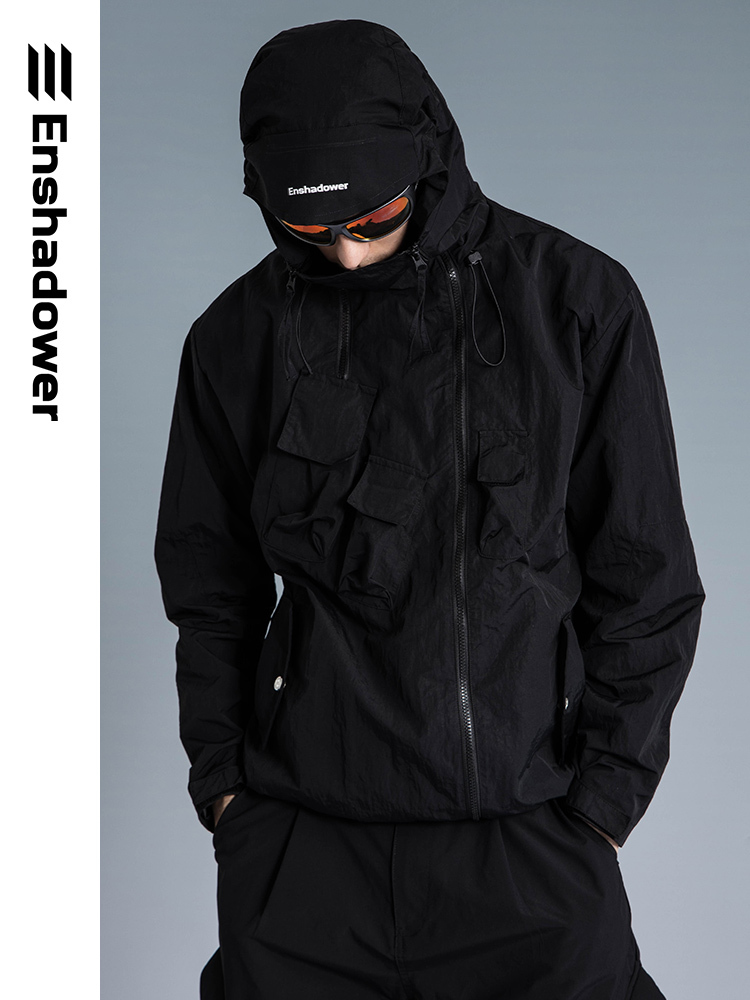 ENshadower隱蔽者 雙拉鍊戶外防風防潑水衝鋒衣