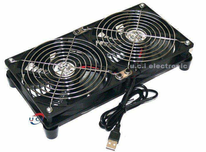 【UCI電子】(I-3) 全新靜音 5V 12CM 滾珠USB雙風扇 主機散熱風扇 路由器 機上盒 散熱風扇 水冷風扇