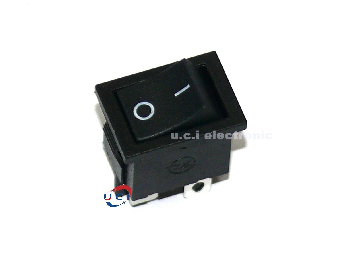 【UCI電子】(2-4) 船型開關KCD1-104黑色 4腳2檔不帶燈黑色 翹板 波形 船型開關