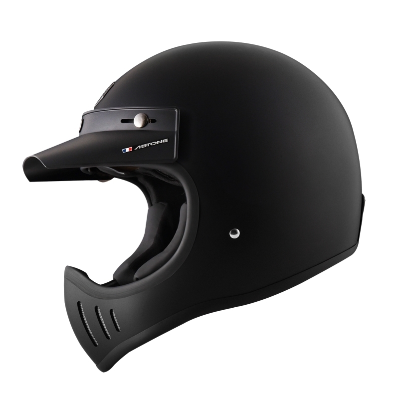 ASTONE SUPER RETRO 山車帽 消光黑 全罩 復古 內鏡片 可拆帽簷