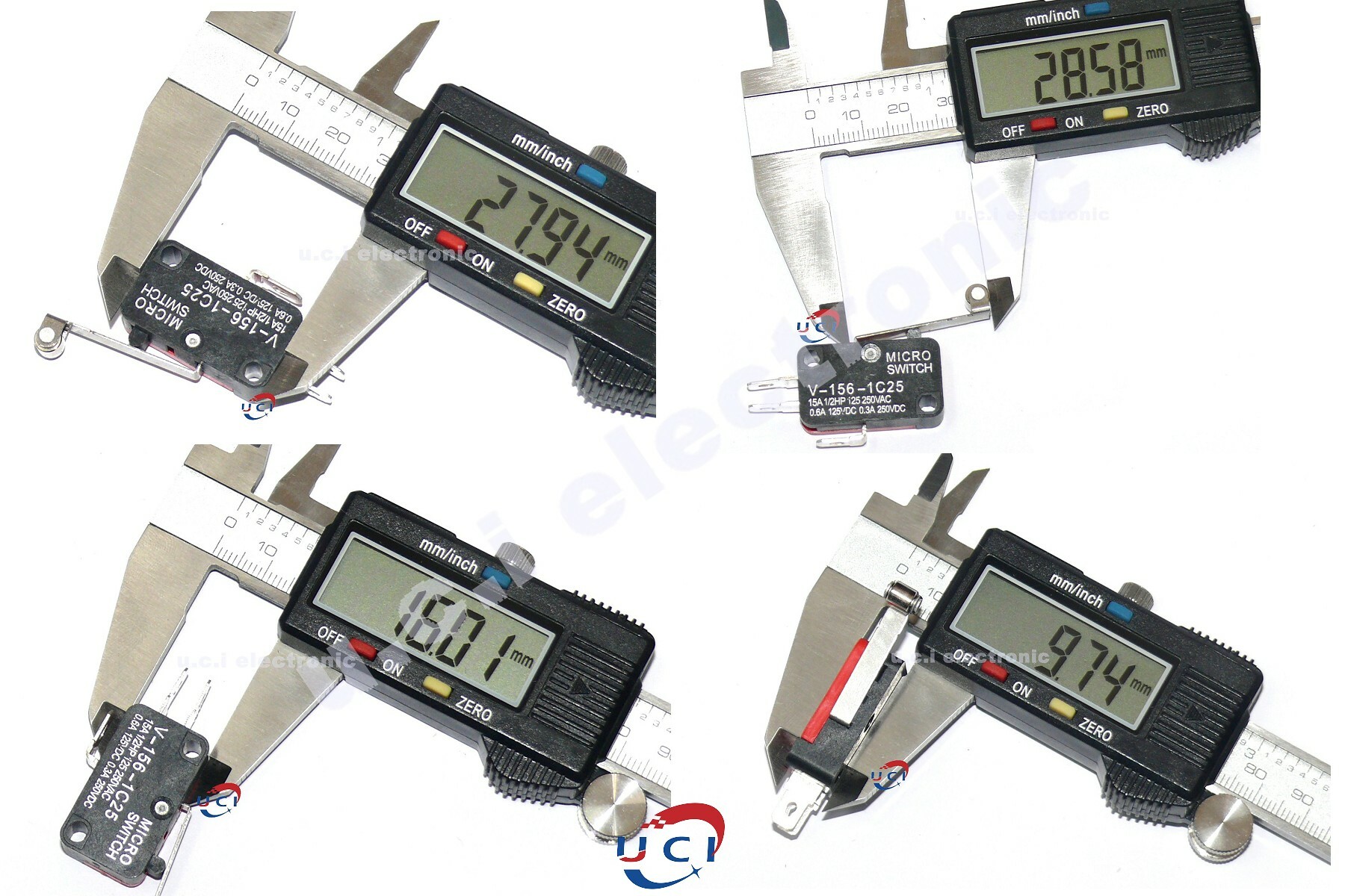 【UCI電子】(2-4) 銀觸點行程微動開關V- 156-1C25