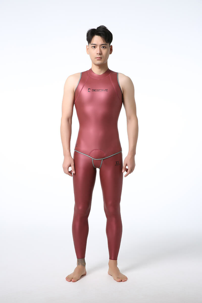 ▲預購-Bestdive 男款 微瀾系列-炫彩滑面無袖泳池訓練服 2026