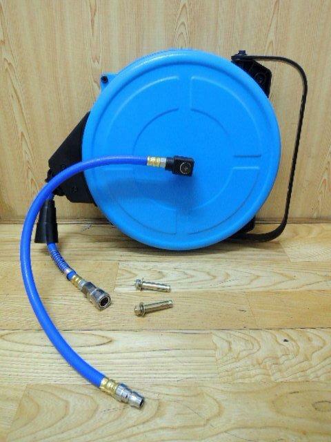 ＊中崙五金【缺貨中】義式空氣延長輪 義式高壓管捲揚器 高壓管附座 (鐵盒) 3分*12米 HR-850A 台灣製