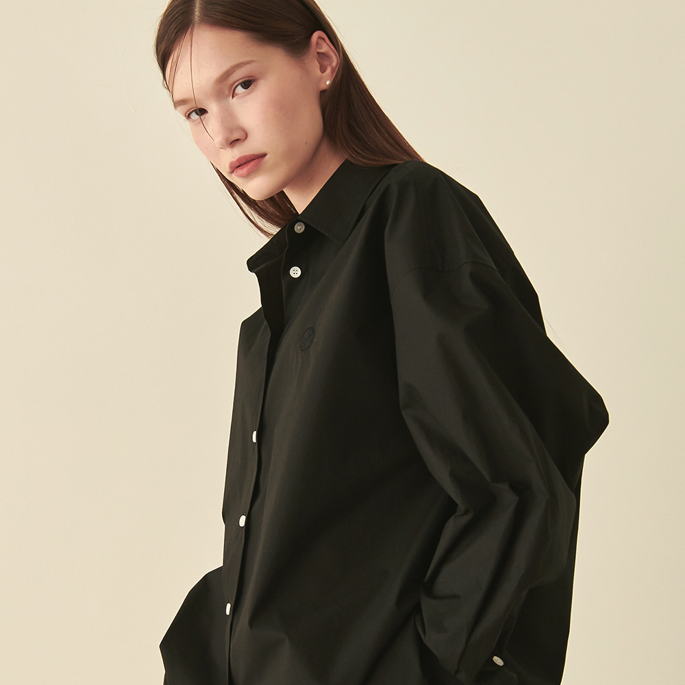 RONRON Oversized Boyfriend Fit Shirts Black