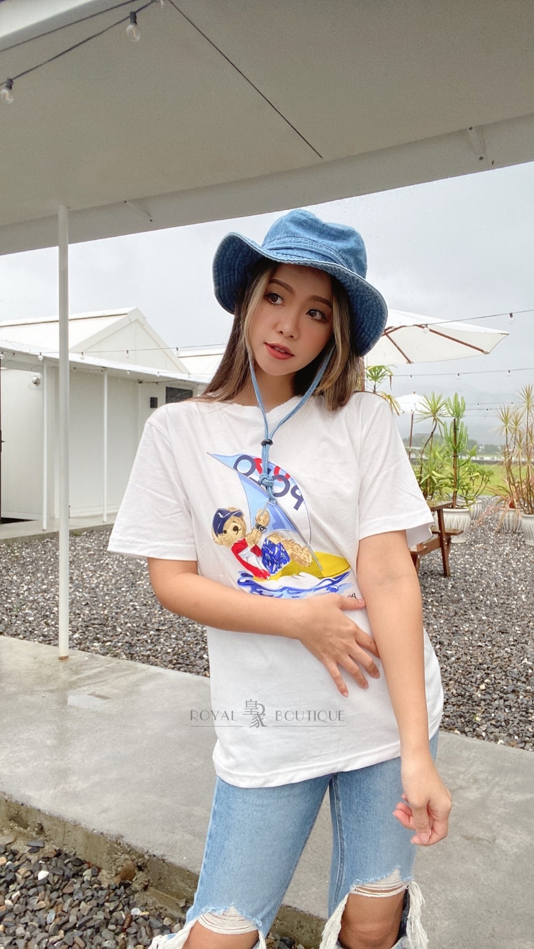 Ralph Lauren Polo  男女同款 衝浪小熊印刷短T