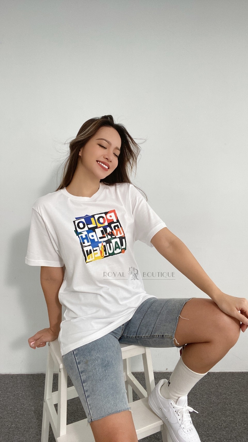 Ralph Lauren Polo  男女同款 美式卡通塗鴉英字短T