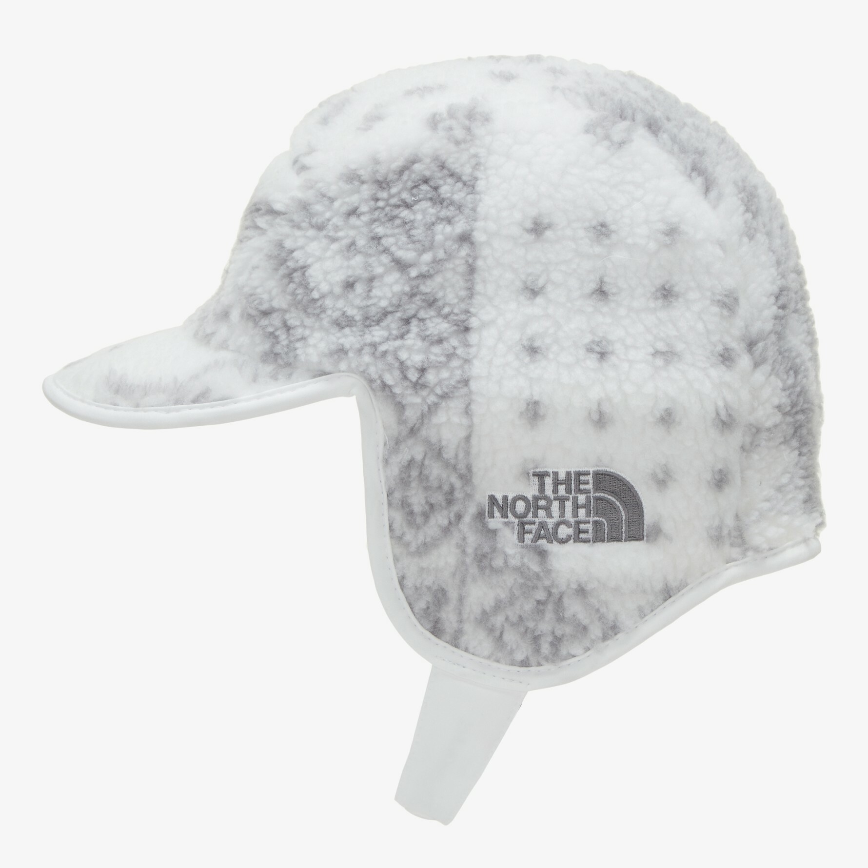 THE NORTH FACE FLEECE WARM 毛絨 保暖 飛行帽 遮耳帽 白 NE3CN60C