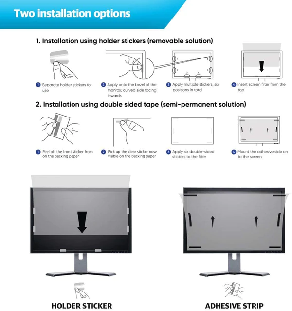 BOZABOZA Privacy Screen Filter with 81% Blue light cut | Anti-UV | 99.9% Anti-Bacteria | Anti-Glare 螢幕防窺片[抗藍光/抗菌/韓國製](PB15W吋-PB17.3W吋)