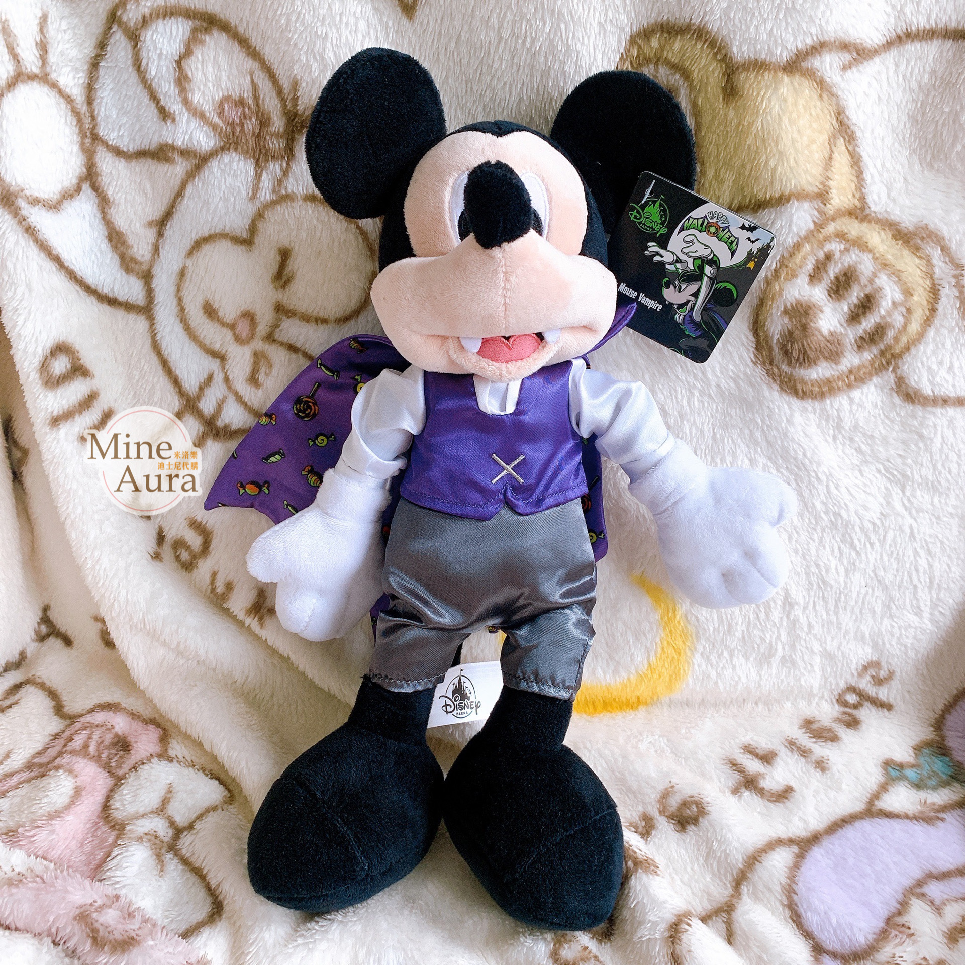 (特價現貨) 米奇 Mickey 萬聖節 吸血鬼裝扮 娃娃 玩偶 -香港迪士尼樂園