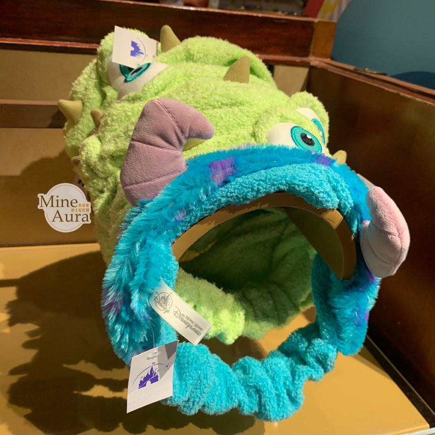 大眼仔 Mike Wazowski 絨毛 立體耳朵造型 髮帶 洗臉髮帶 怪獸電力公司 Monsters, Inc. -香港迪士尼樂園