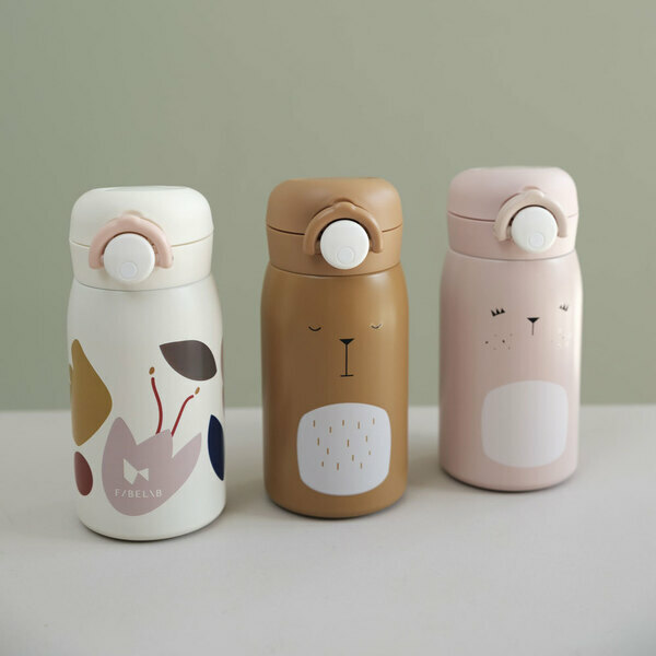 〖 Fabelab 〗粉兔不銹鋼直飲水瓶 (320ML)