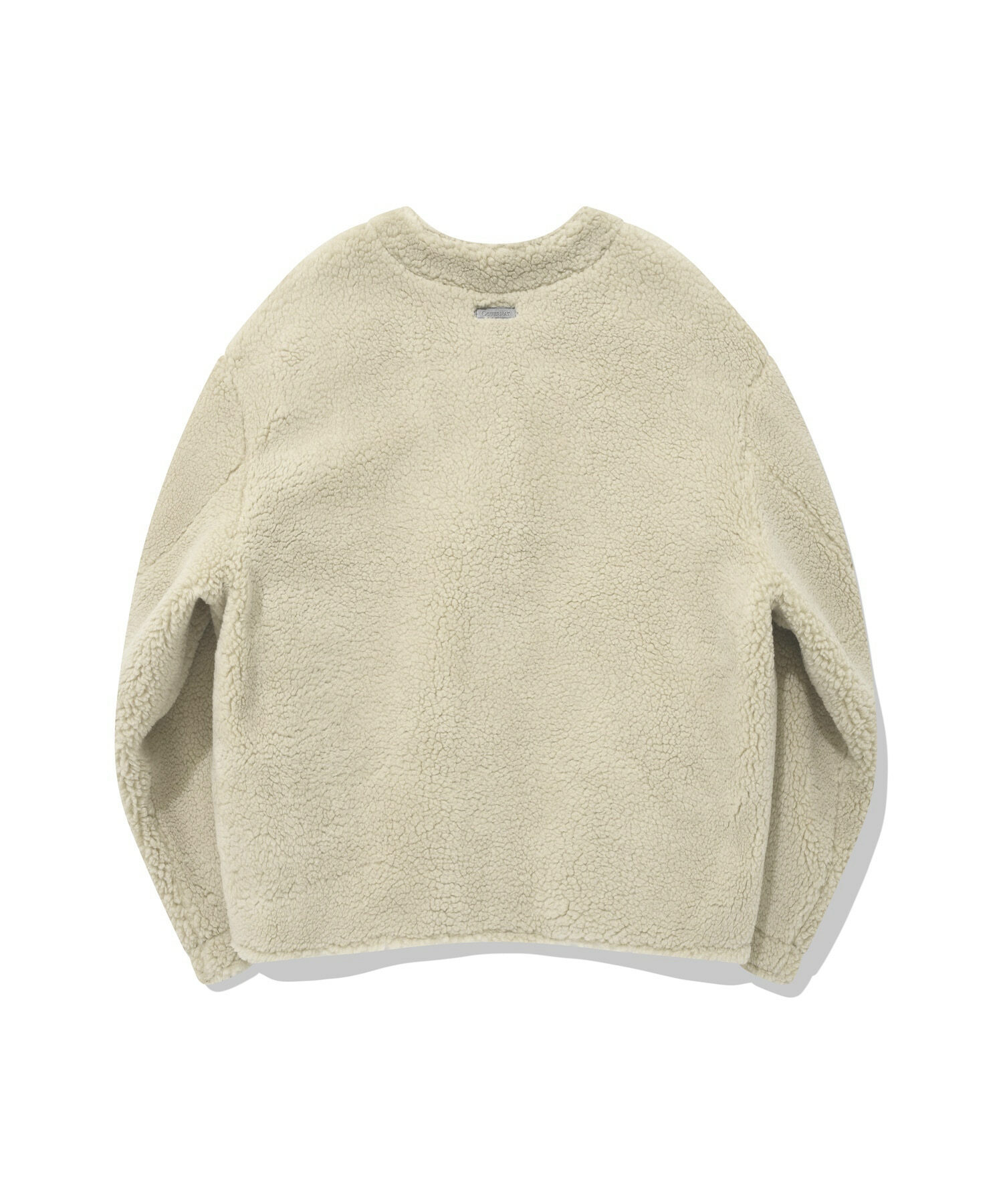 COVERNAT 雙面外套 無領 夾克 毛毛外套 皮外套 象牙色