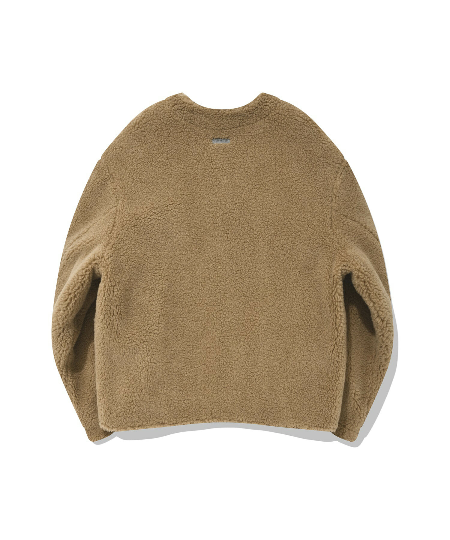 COVERNAT 雙面外套 無領 夾克 毛毛外套 皮外套 咖色