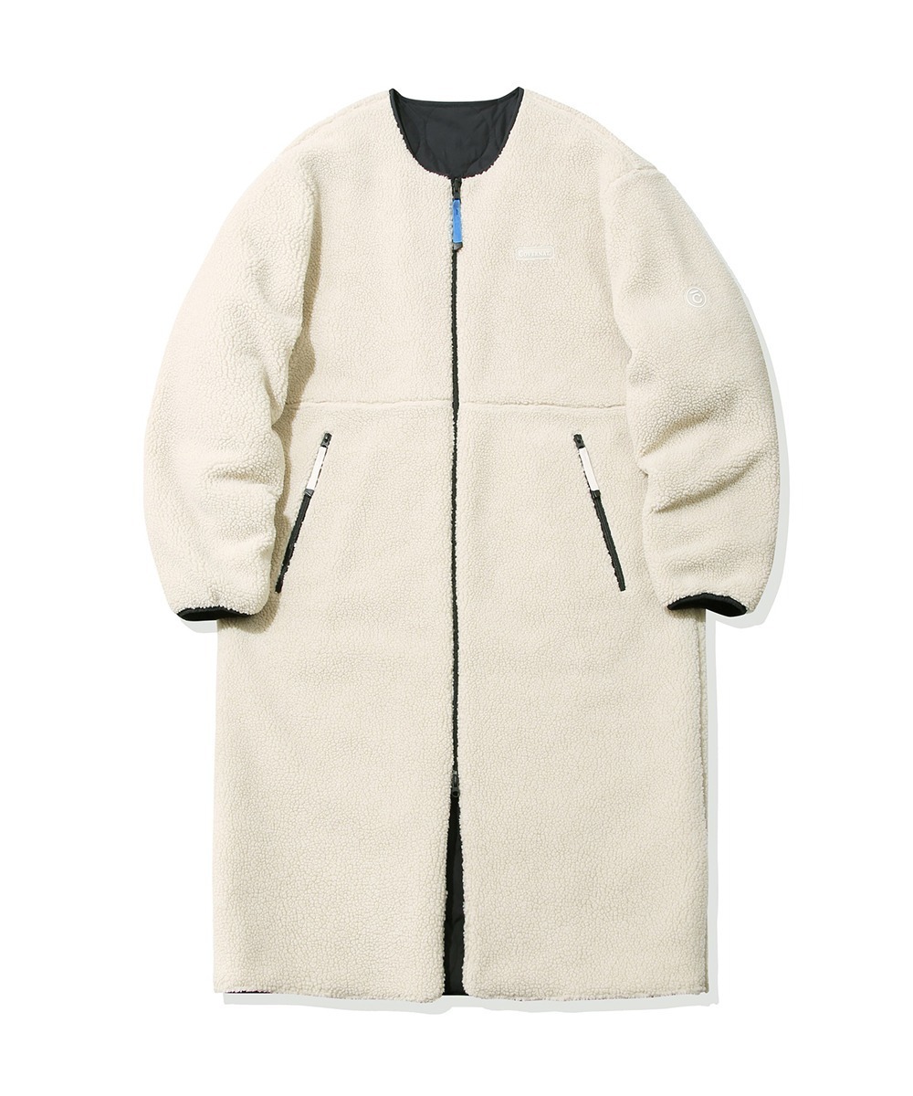 COVERNAT 雙面 抓絨外套 象牙色