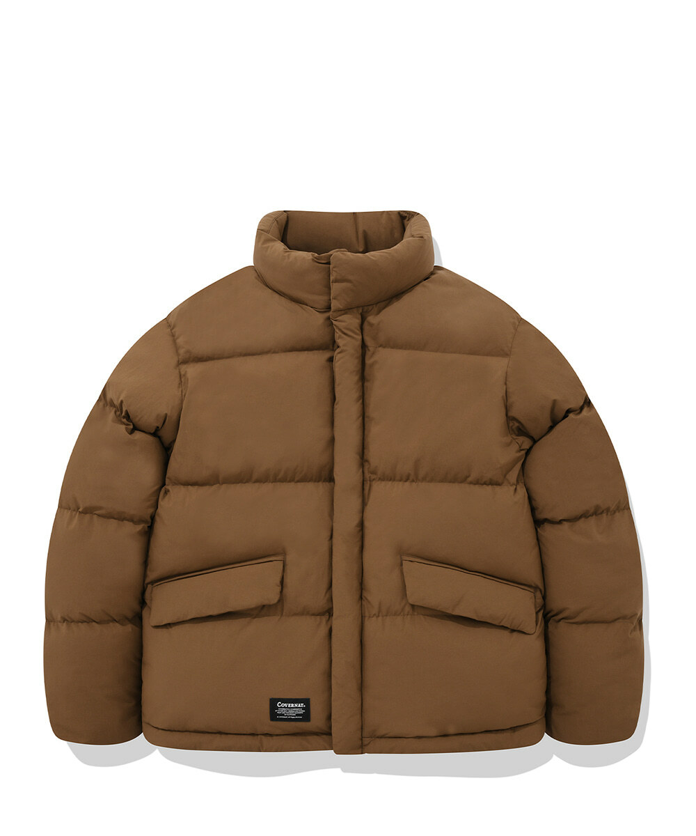 COVERNAT 防潑水 保暖 羽絨外套 咖色