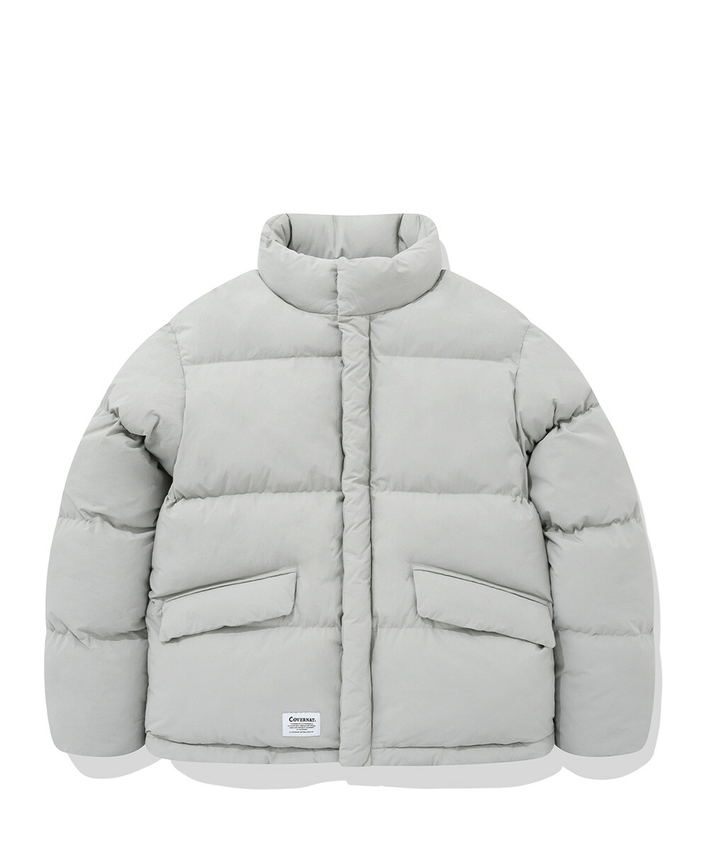 COVERNAT 防潑水 保暖 羽絨外套 淺灰色