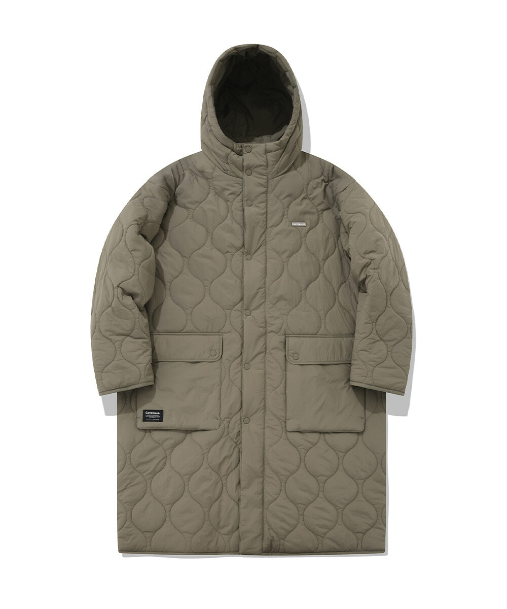 COVERNAT 連帽 M-51 長版大衣 外套  卡其色