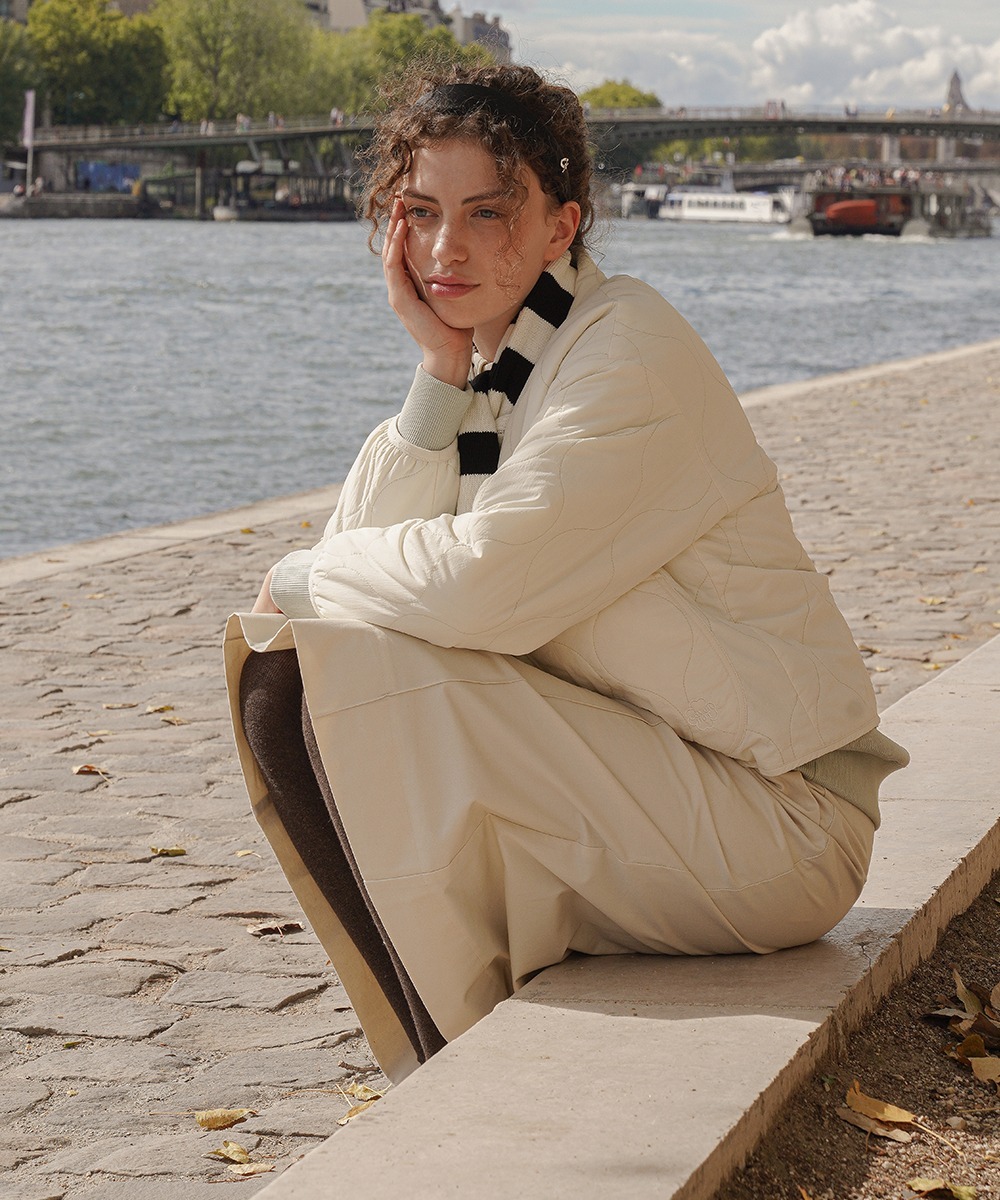 COVERNAT 有領 外套 夾克 象牙色 女款