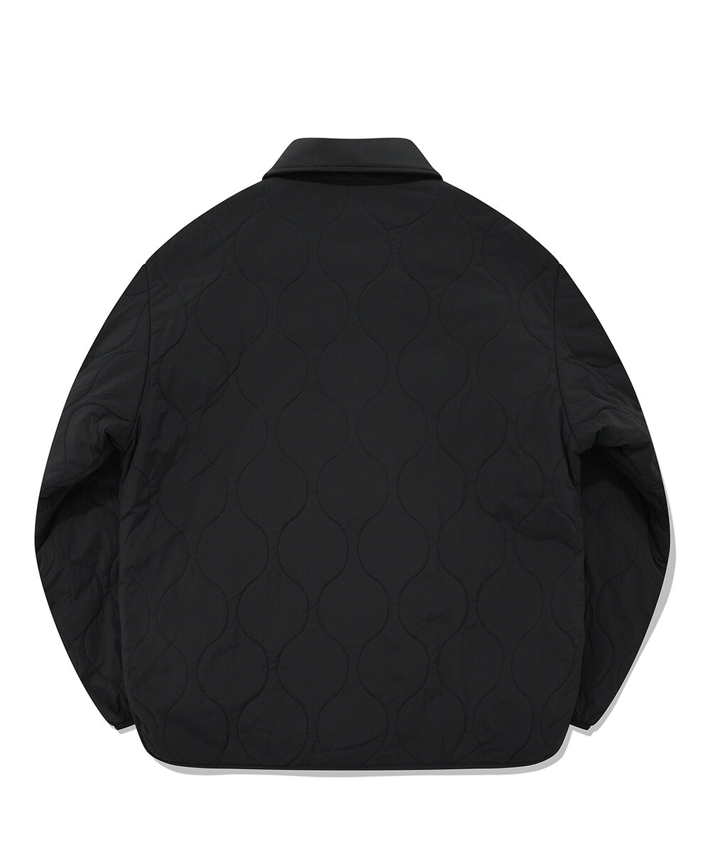 COVERNAT 造型絎縫 有領 襯衫外套 夾克 黑色