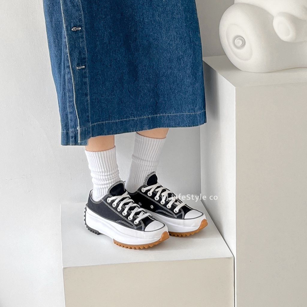 CONVERSE RUN STAR LOW 低筒 鋸齒 黑色 厚底 鋸齒 168816C / 現+調