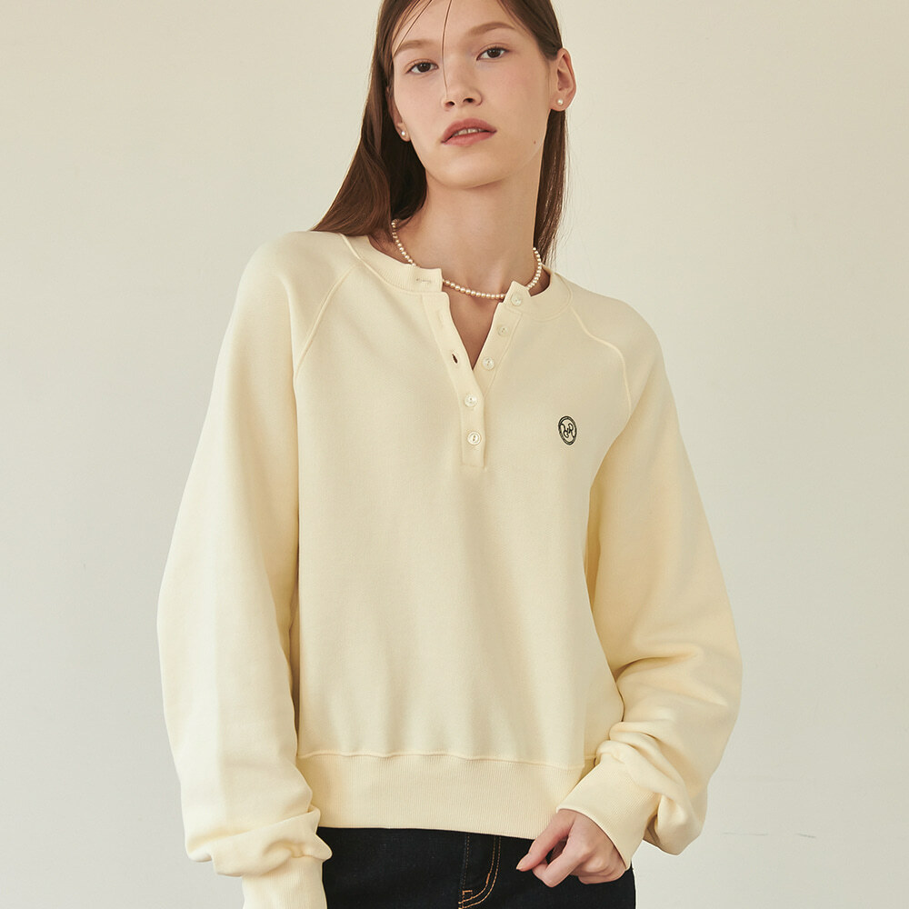 RONRON Henryneck Sweatshirt Ivory