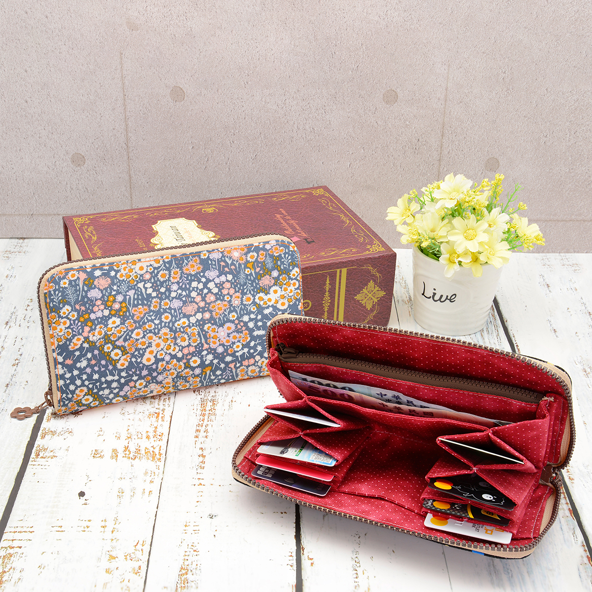 繽紛之星直式插卡長夾(材料包)