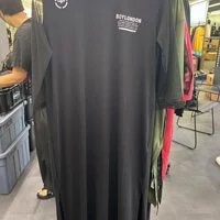 [S] BOYLONDON WOMEN'S T-SHIRT DRESS,BLACK/SILVER, B92OP1392F98 (SBB103)