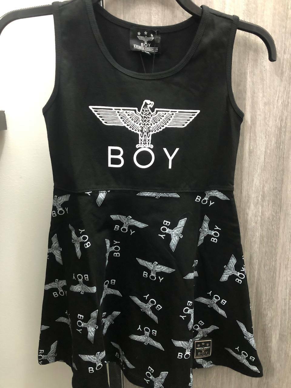 [S] BOYLONDON GIRL KIDS DRESS BLACK/WHITE, B92OP1003891 (SBB104)