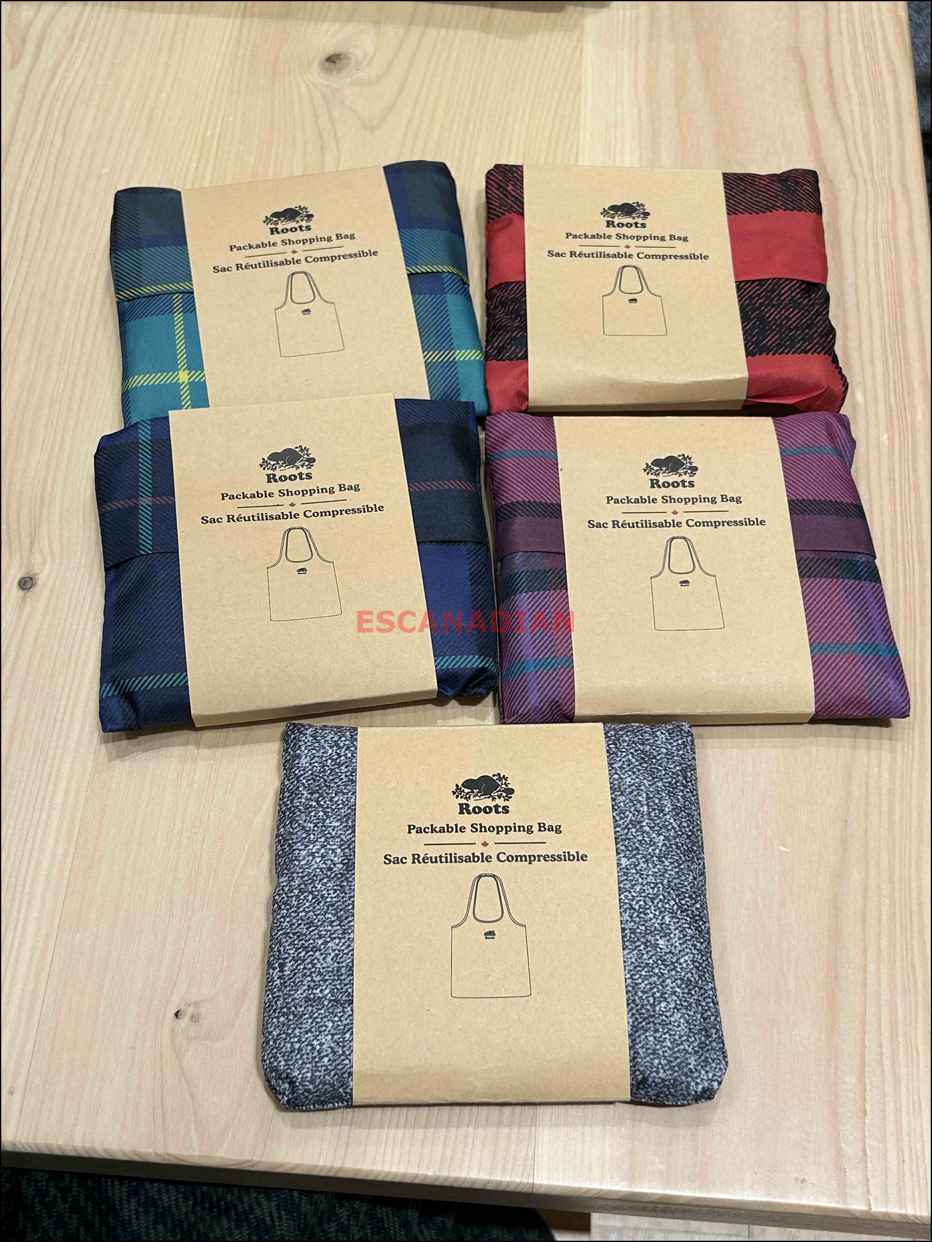 ROOTS 可收納 防水 購物袋 (5色)