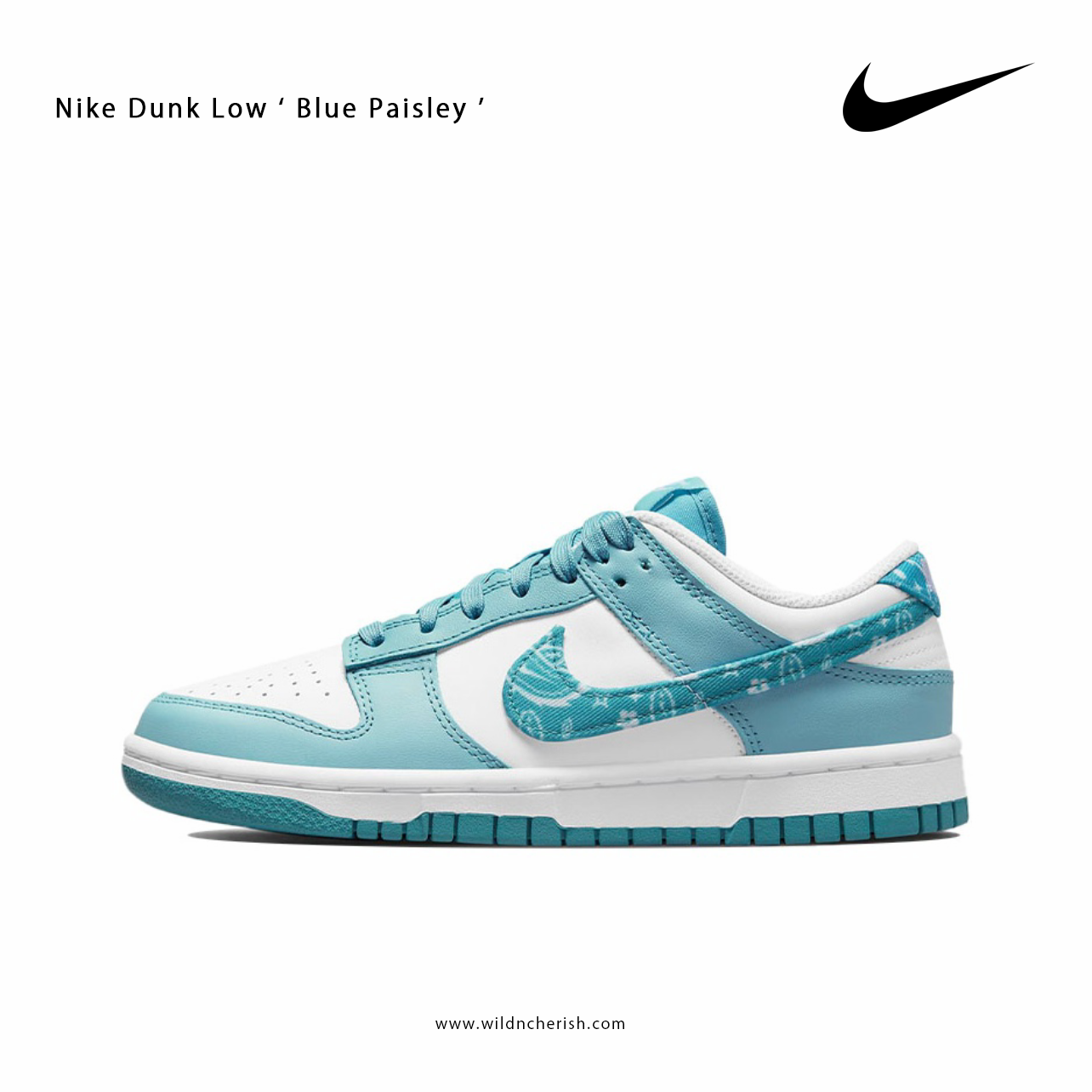預訂 | Nike Dunk Low W 變形蟲 腰果花 ' Blue Paisley '