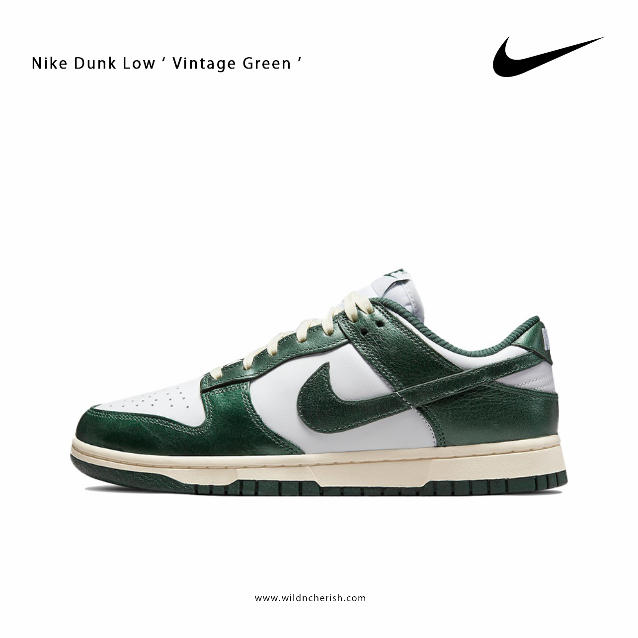 nike dunk low vintage green 22.5cm-