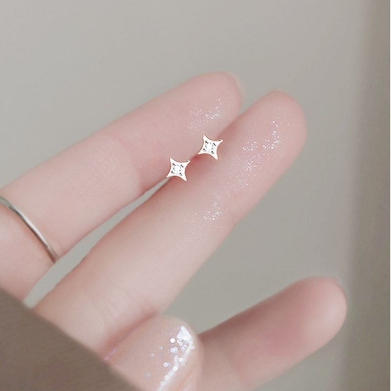 四角星迷你耳環