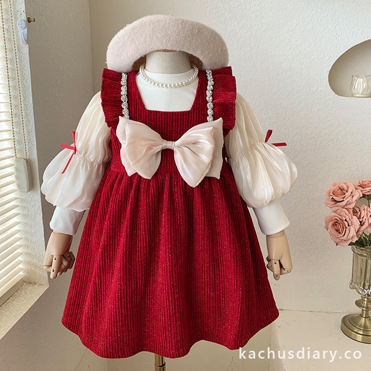 Red bow set Dress