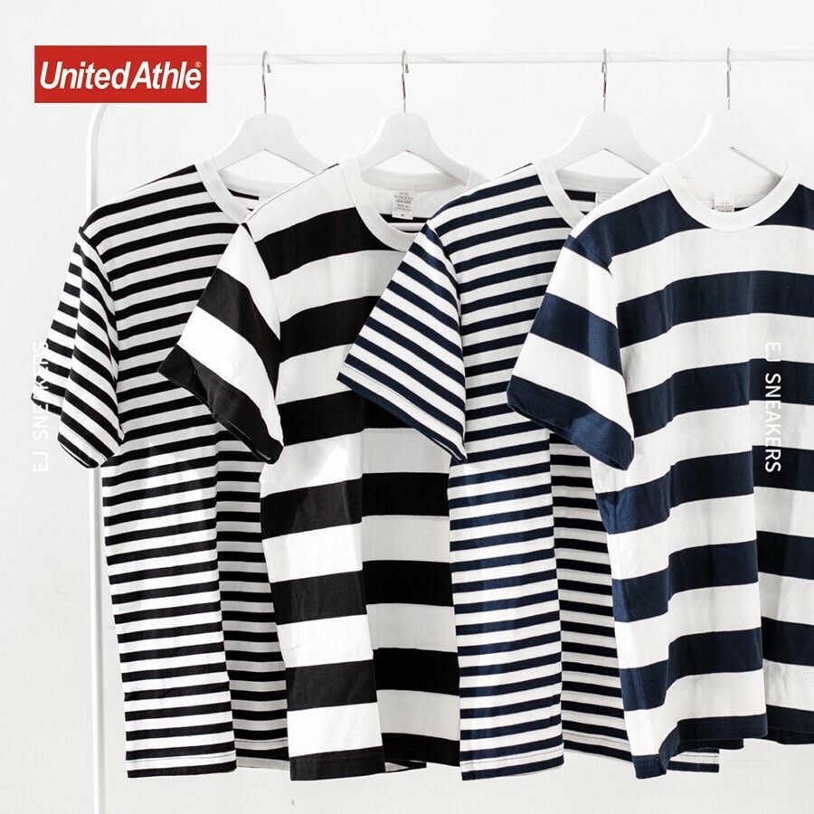 United Athle 條紋 5.6OZ 線條 橫條紋 TEE 黑色 深藍 男女 素T UA / 調貨