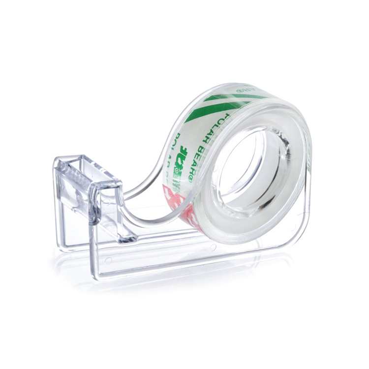 【北極熊】 OPP超透明膠帶迷你膠台組 12mm*10Y