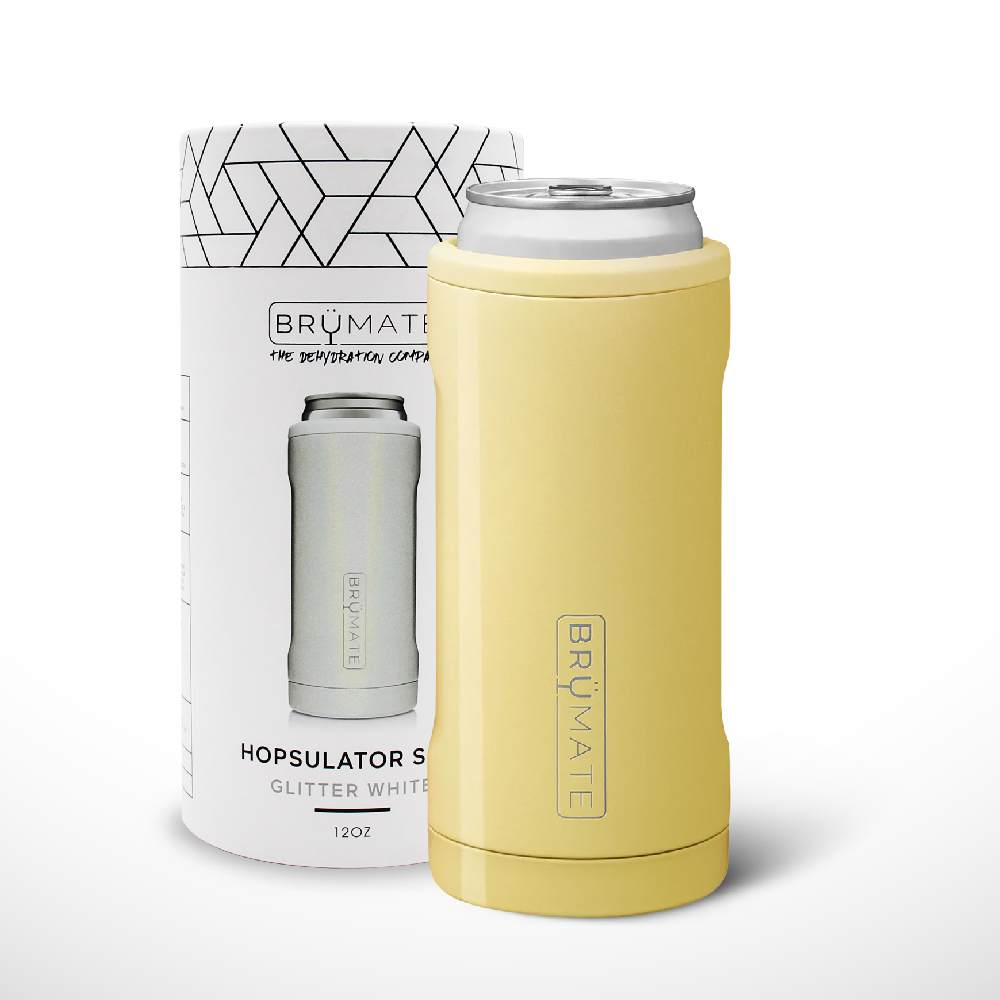 BrüMate  Slim 12oz 飲料鋁罐 保溫保冰杯 | 雛菊黃