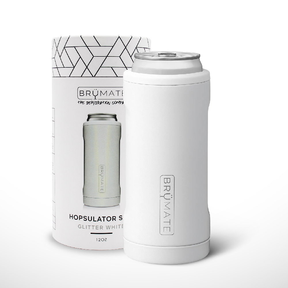 BrüMate  Slim 12oz 飲料鋁罐 保溫保冰杯 | 冰雪白