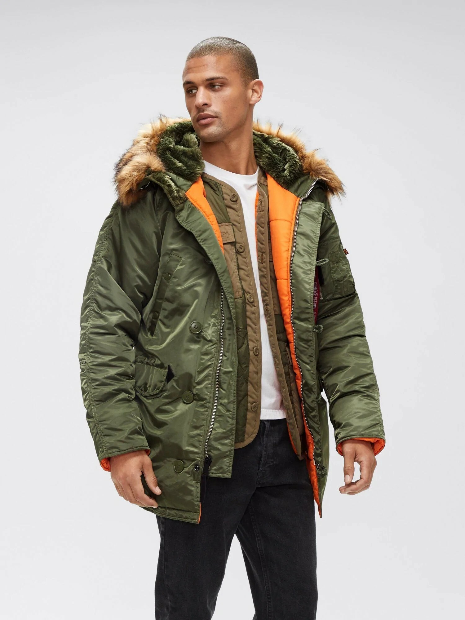 ALPHA INDUSTRIES SLIM FIT N-3B 修身款長版軍外套