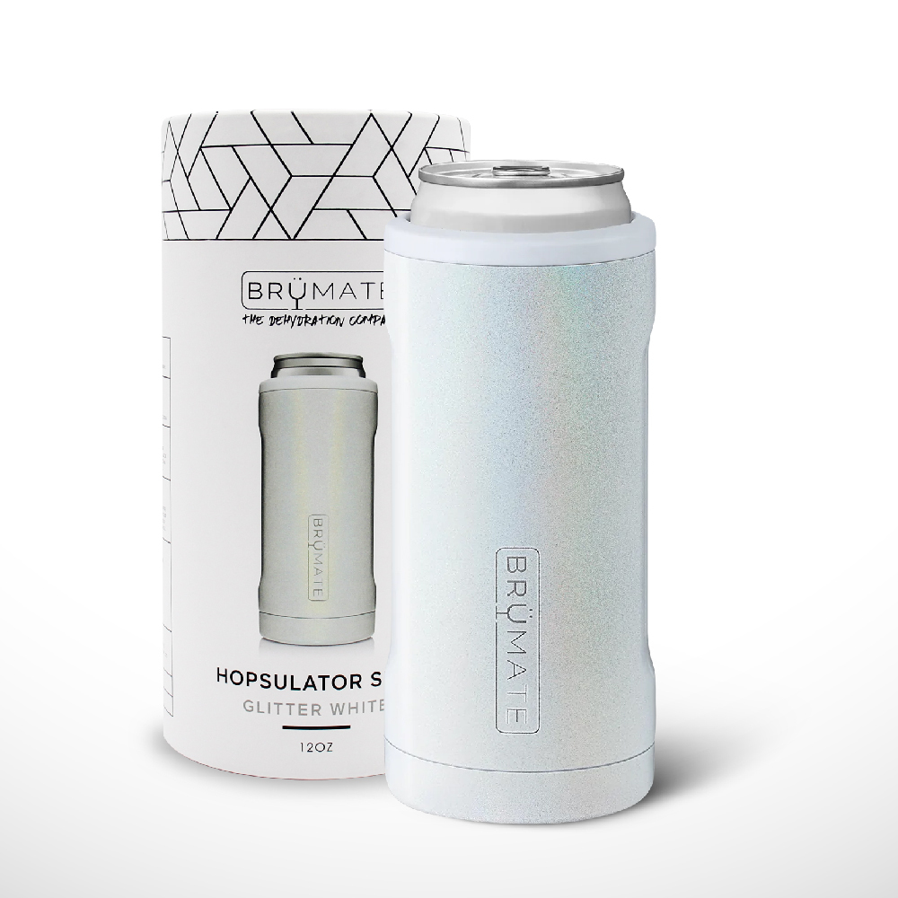 BrüMate  Slim 12oz 飲料鋁罐 保溫保冰杯 | 閃耀白