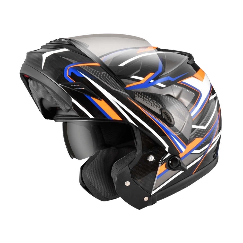 ZEUS ZS-3500 YY12 透明碳纖藍 上掀式 多功能帽 可樂帽 ZS3500