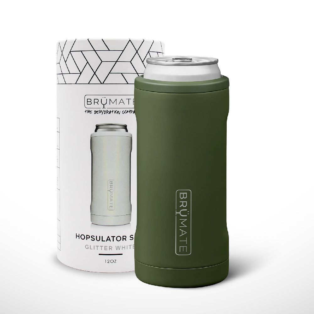 BrüMate  Slim 12oz 飲料鋁罐 保溫保冰杯 | 軍 綠