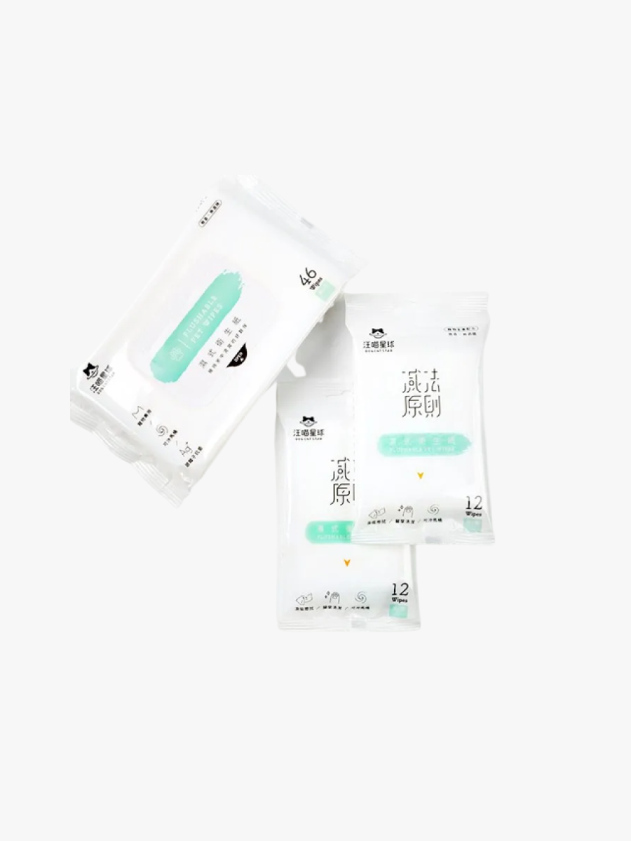 【汪喵星球】濕紙衛生紙 46抽｜可沖馬桶