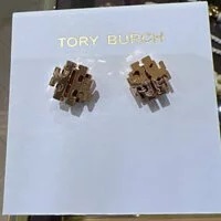 [S] TORY BURCH SMALL T LOGO STUD EARRING, ROSE GOLD,, 53355-654 (STB186)