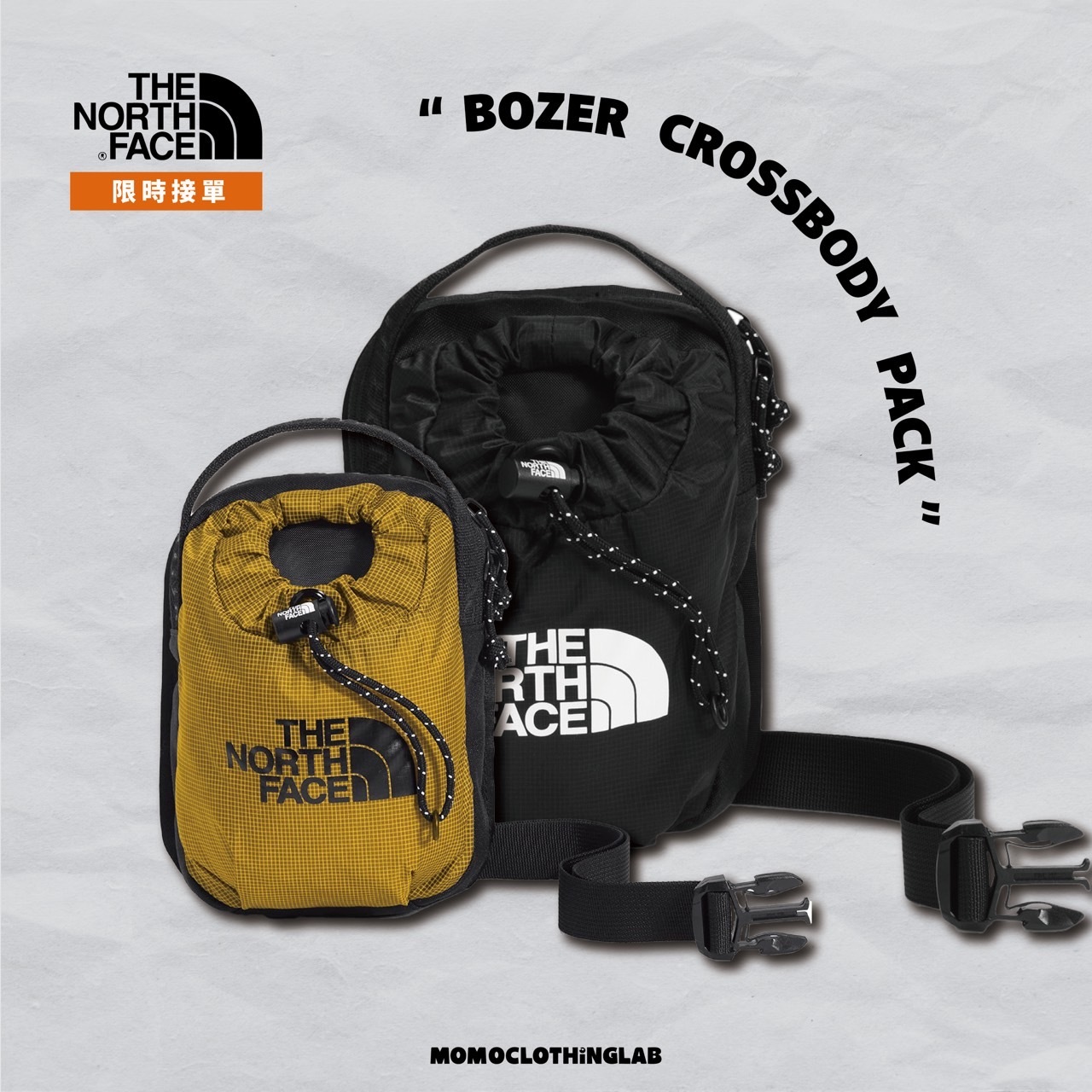 The North Face Bozer III cross body bag 機能斜背包 黑 / 黃