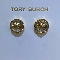 [S] TORY BURCH ROXANNE CIRCLE STUD EARRINGS,747-ROLLED, 192485626575 (STB189)